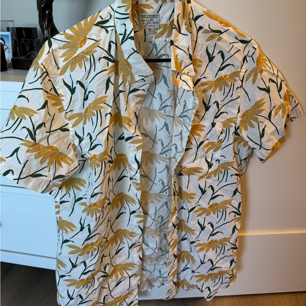 J. Crew Organic Cotton Floral Shirt